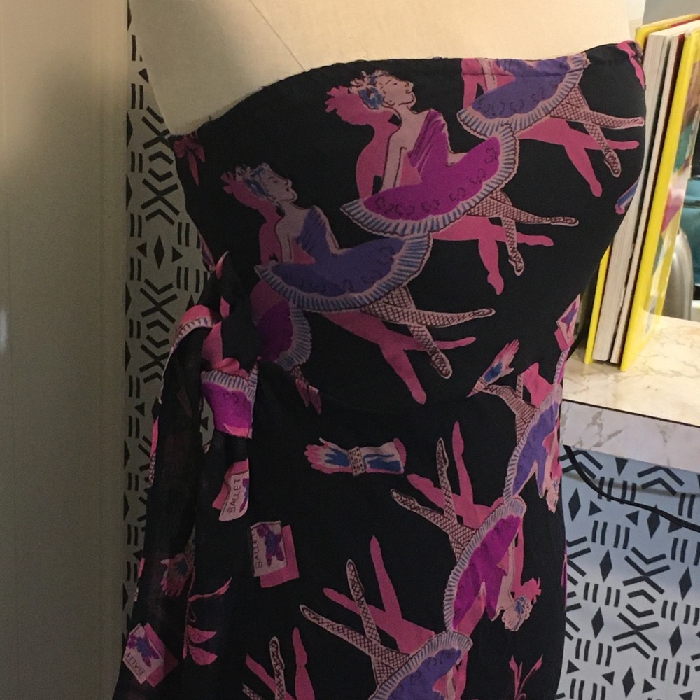 VINTAGE BETSY JOHNSON BALLERINA DRESS PETITE